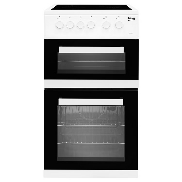 Beko 50cm Electric Double Oven Cooker in White -XDVC5XNTW